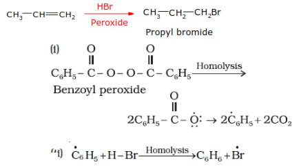 presence of organic peroxide